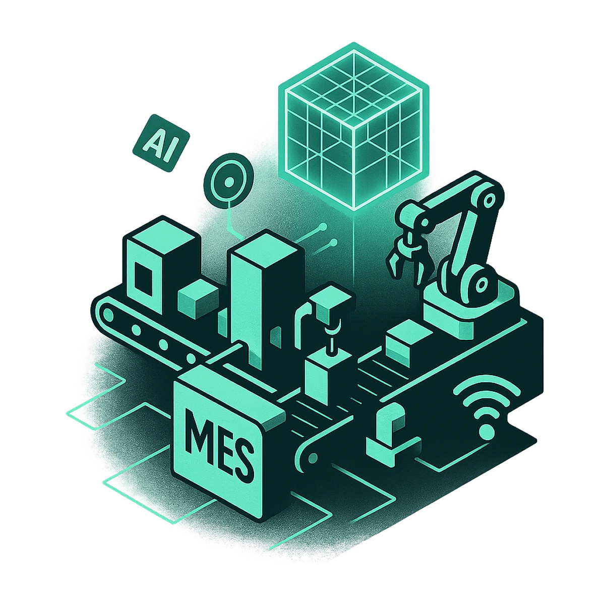 Průmysl & výroba — hero ilustrace