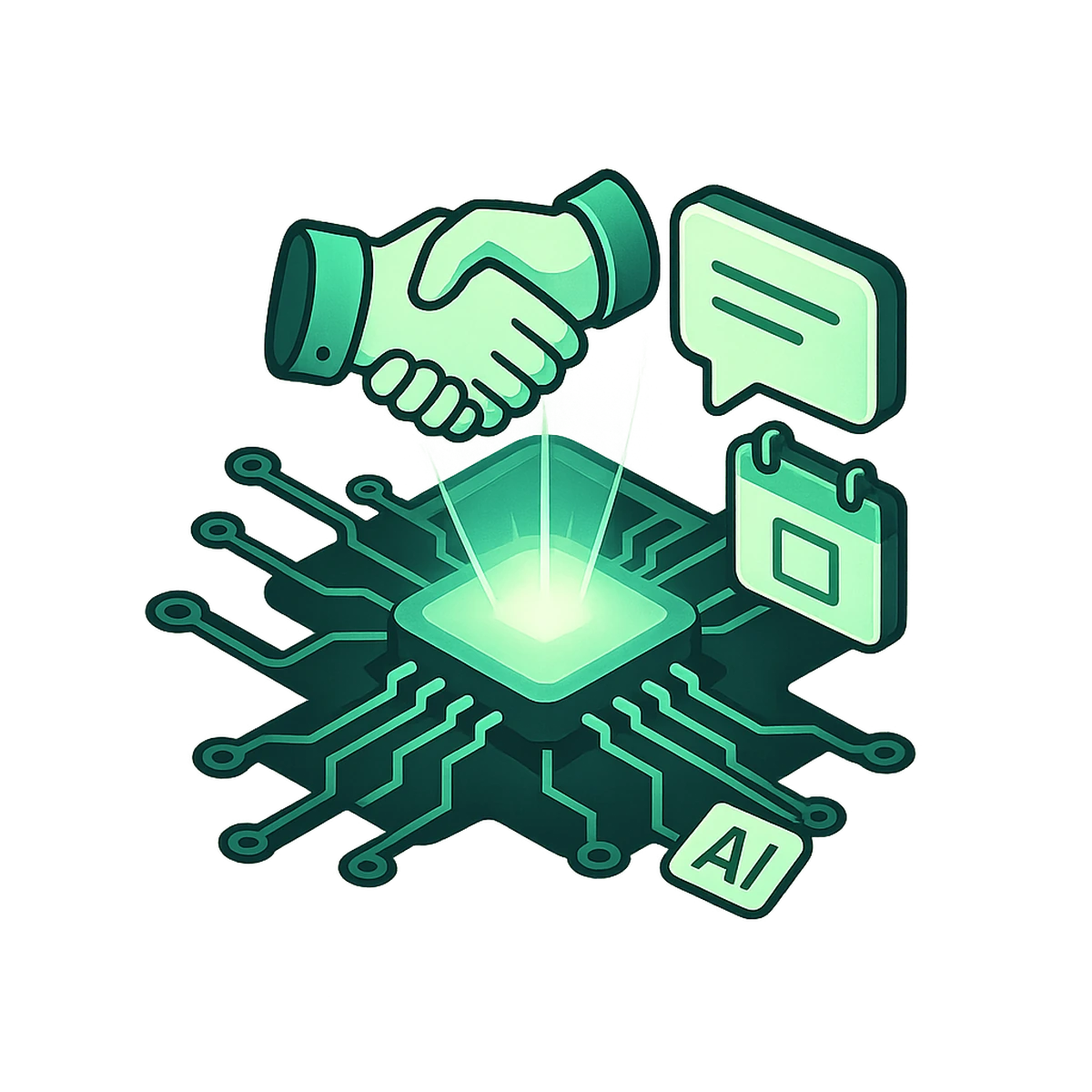 Kontakt — hero ilustrace