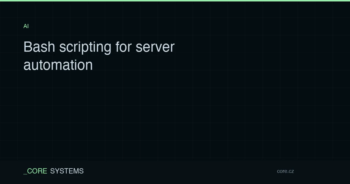 Bash scripting for server automation