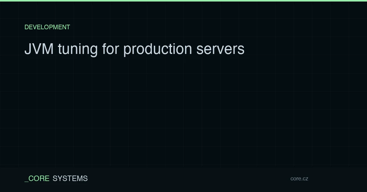 JVM tuning for production servers