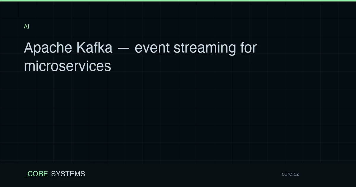 Apache Kafka — event streaming for microservices