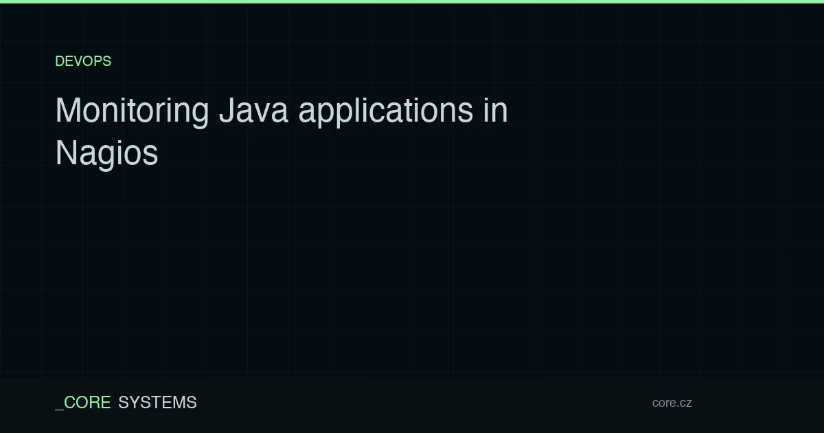 Monitoring Java applications in Nagios