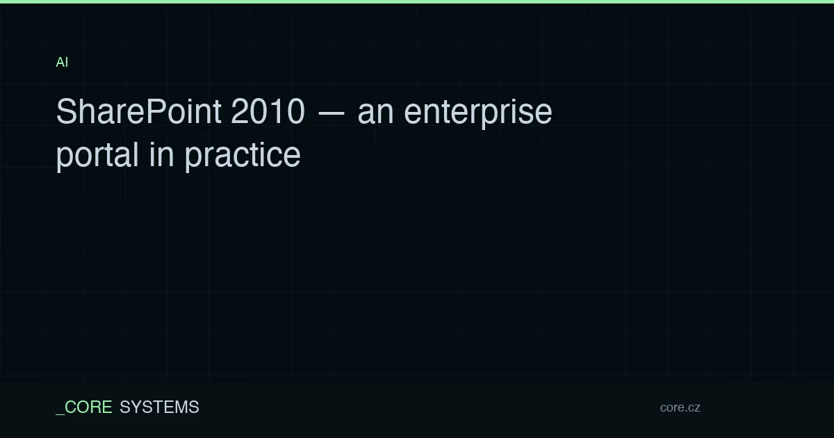 SharePoint 2010 — an enterprise portal in practice